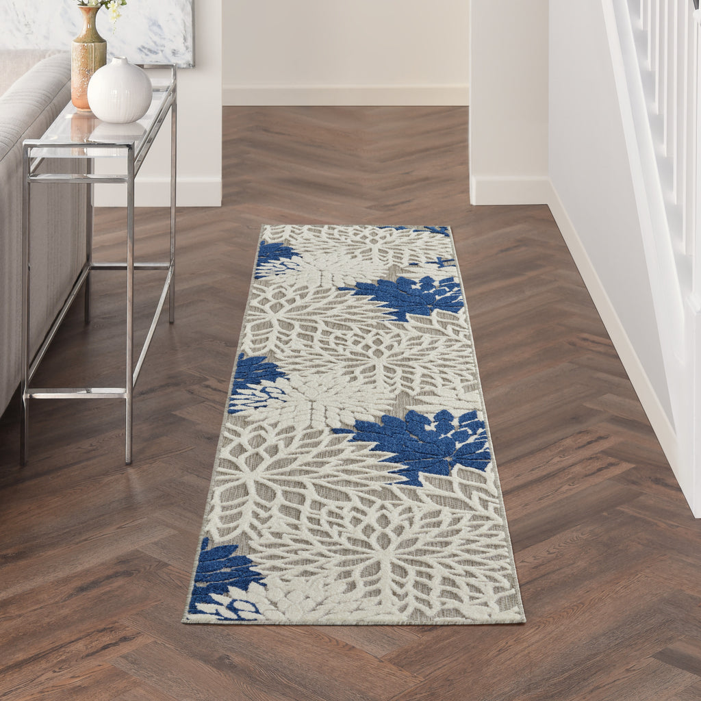 nourison aloha alh05 ivory navy rug