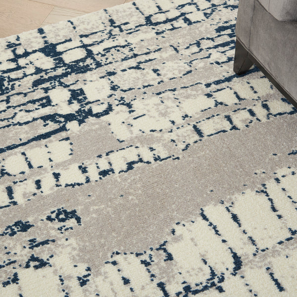 nourison twilight twi10 ivory navy rug
