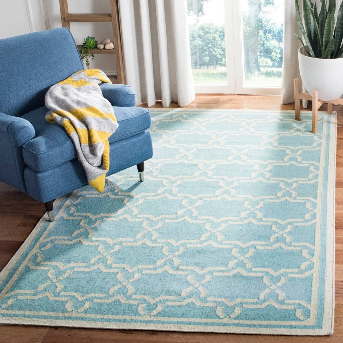 safavieh clearance dhurries dhu545b light blue rug