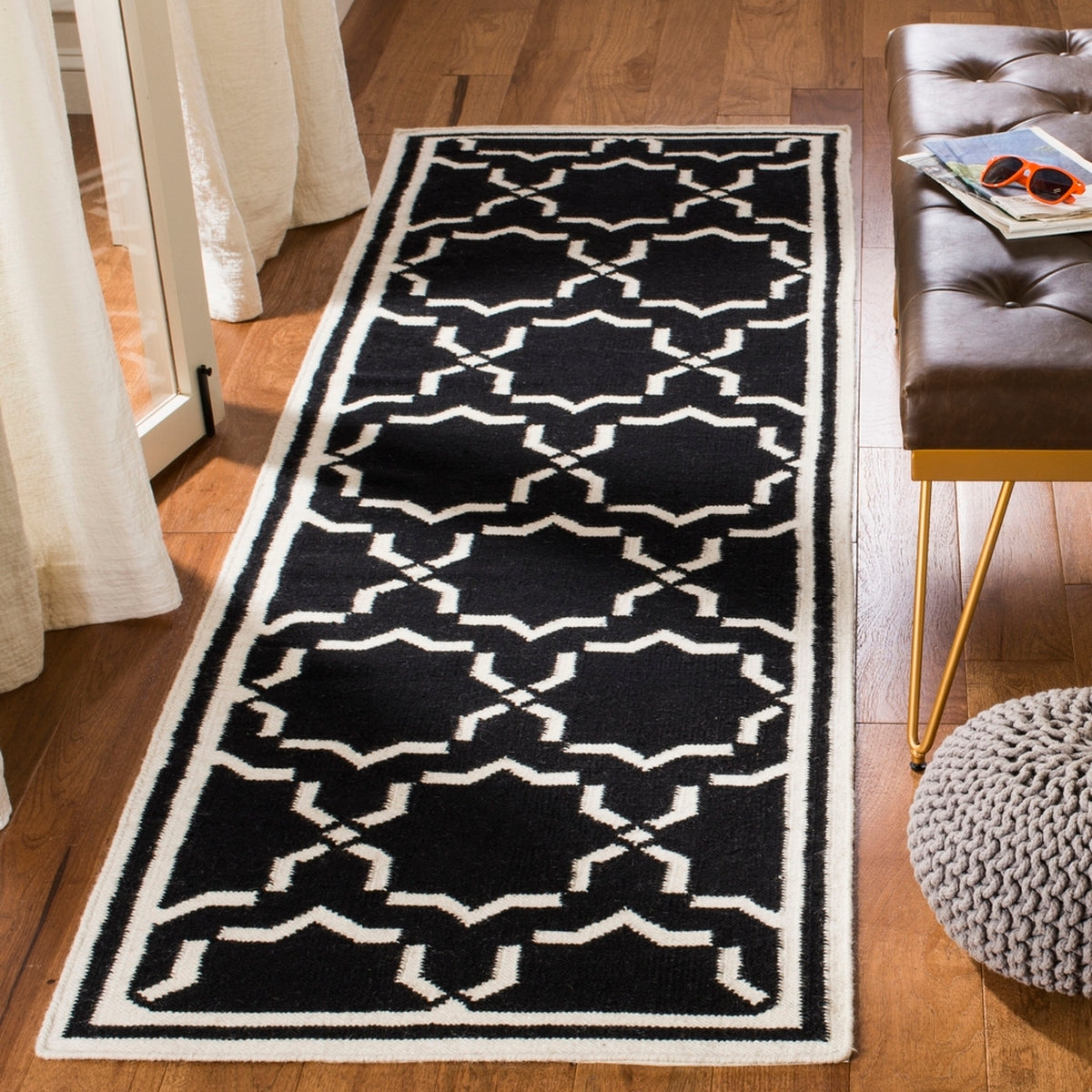 safavieh clearance dhurries dhu545l black rug