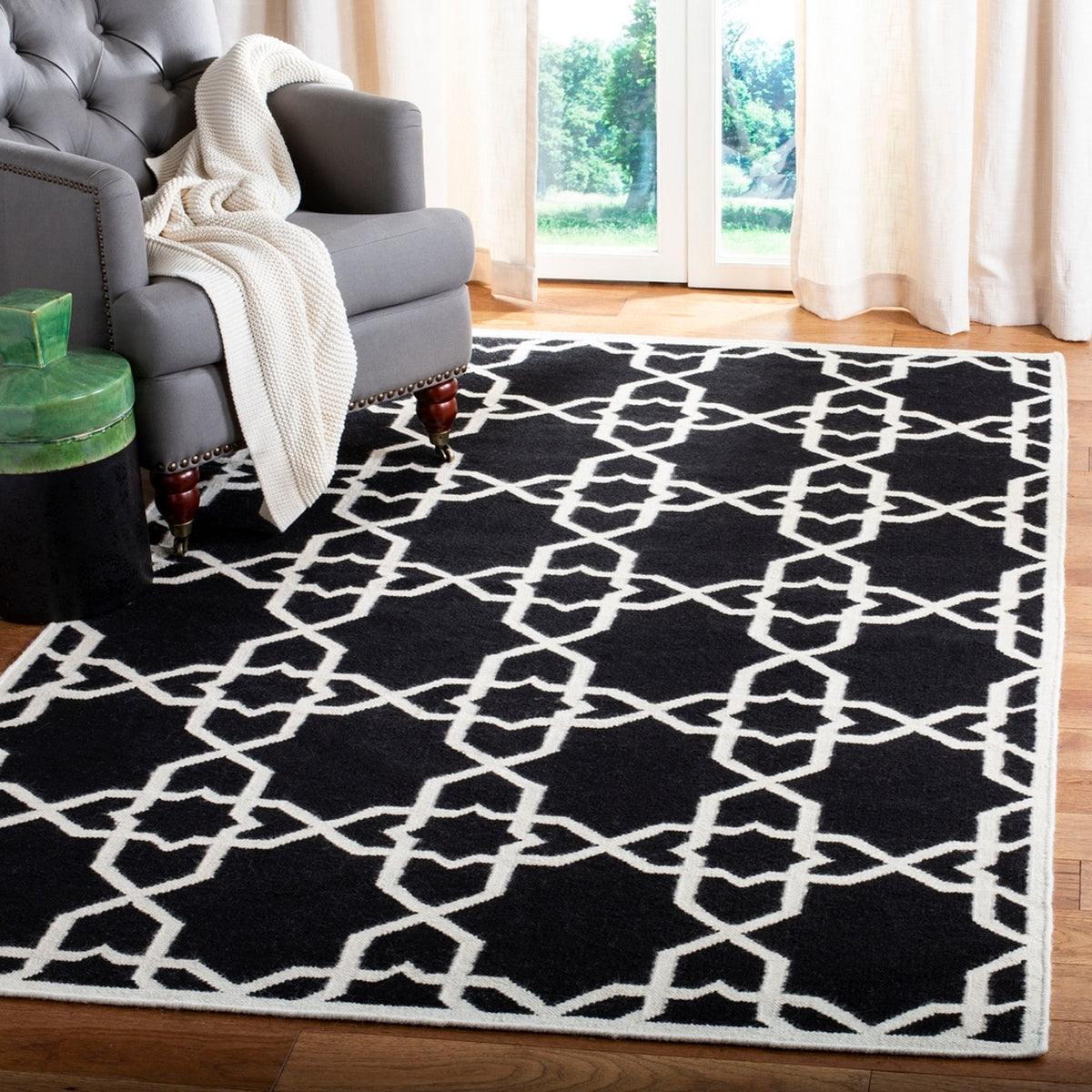 safavieh clearance dhurries dhu548l black rug
