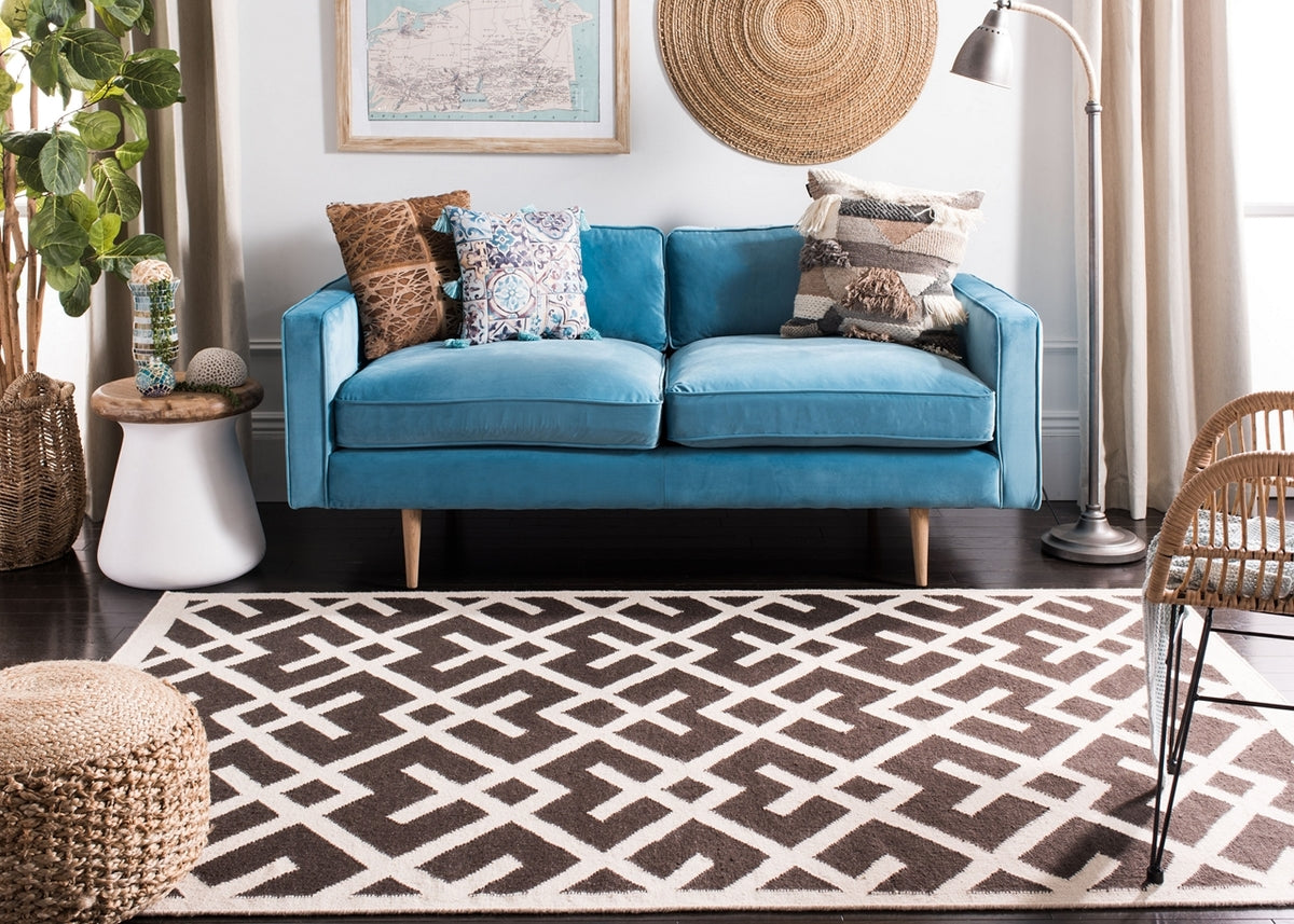 safavieh clearance dhurries dhu552c chocolate rug
