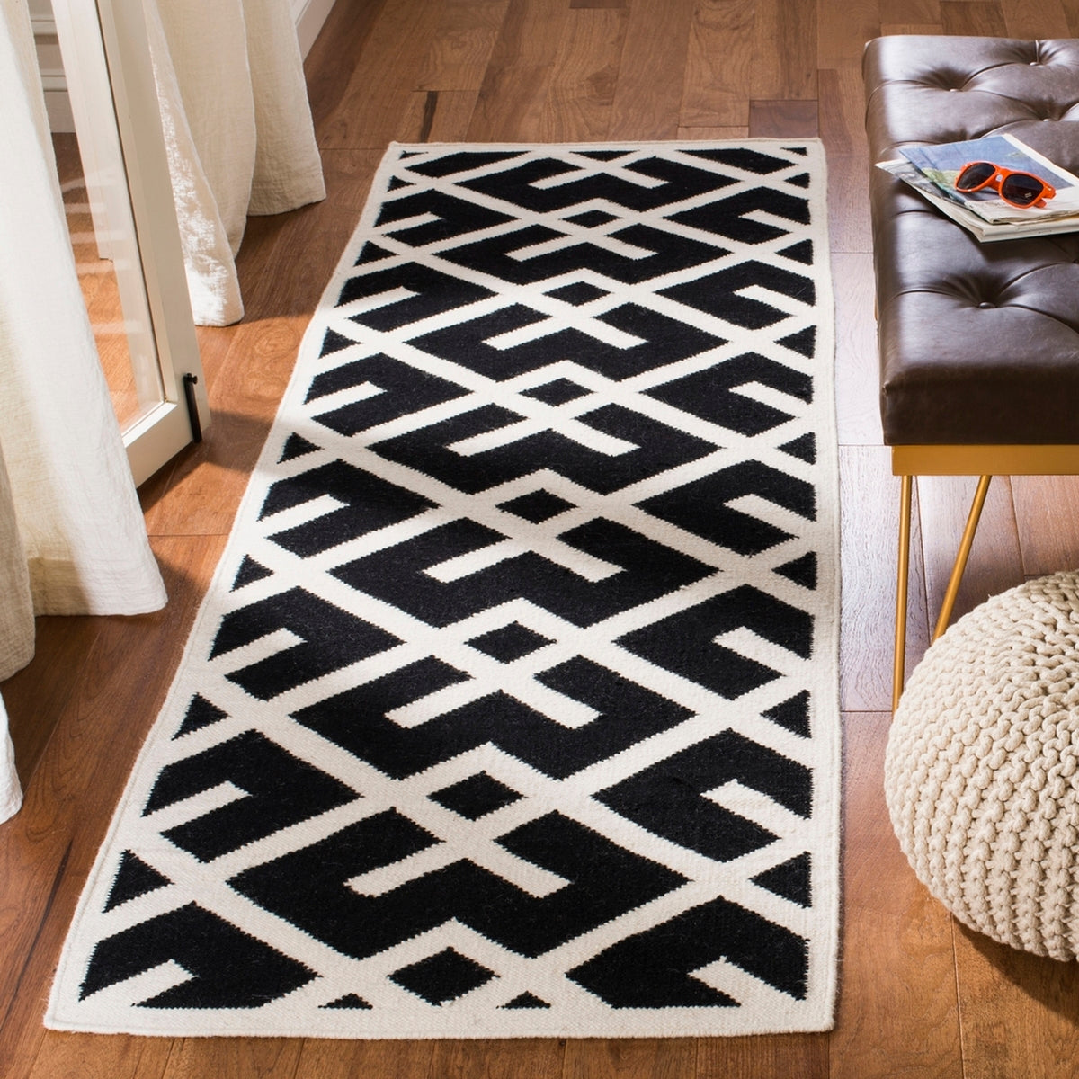 safavieh clearance dhurries dhu552l black rug