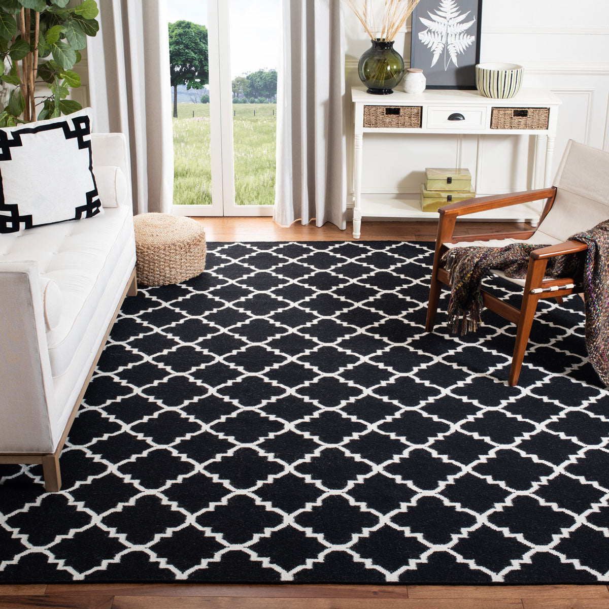 safavieh clearance dhurries dhu554l black rug