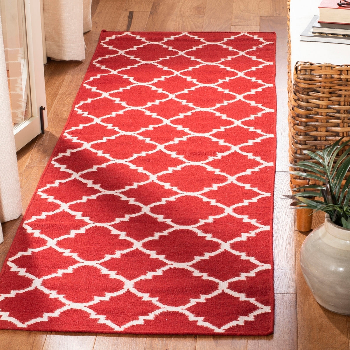 safavieh clearance dhurries dhu566b red rug