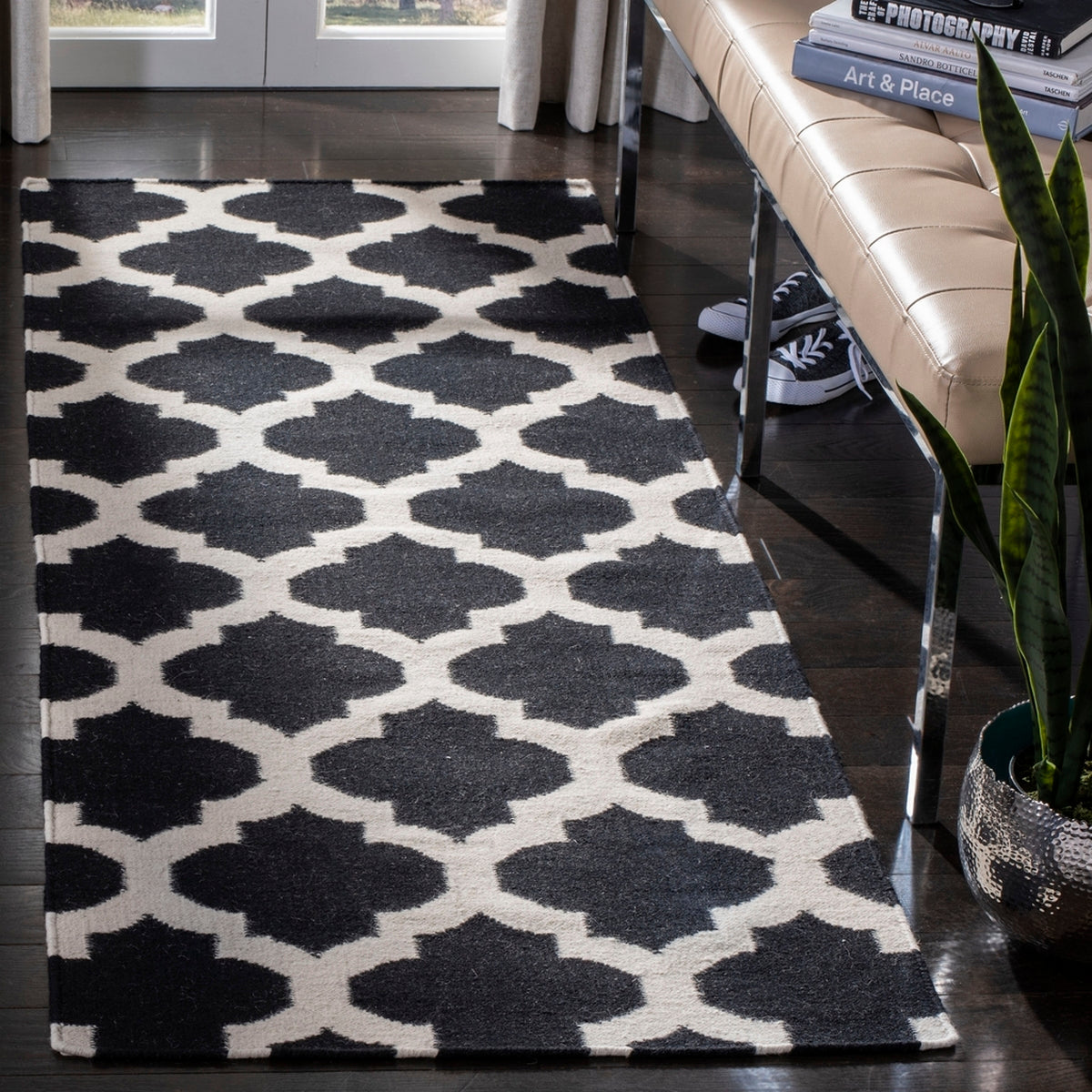safavieh clearance dhurries dhu623a black rug