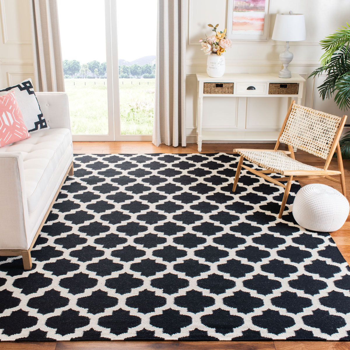 safavieh clearance dhurries dhu623a black rug