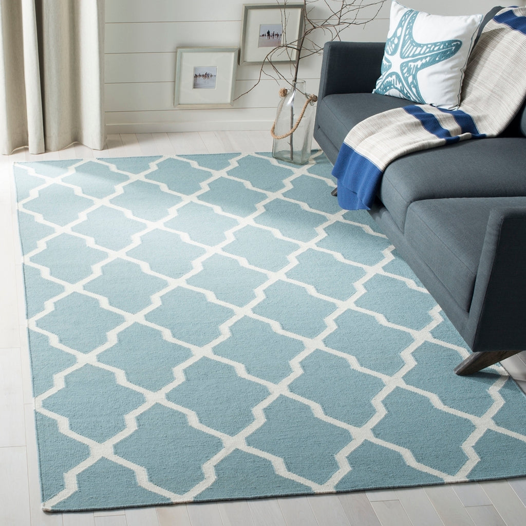 safavieh clearance dhurries dhu634c light blue rug