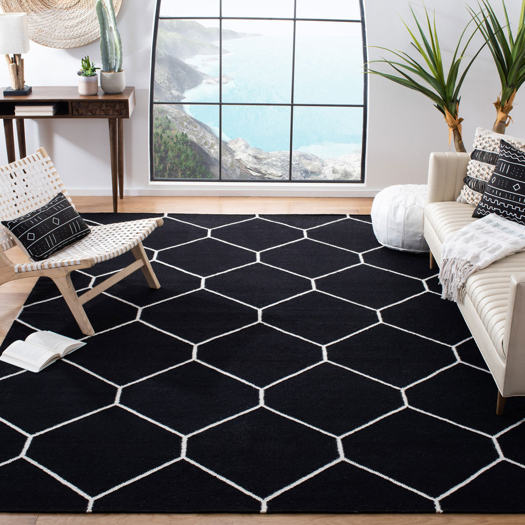 safavieh clearance dhurries dhu635a black rug