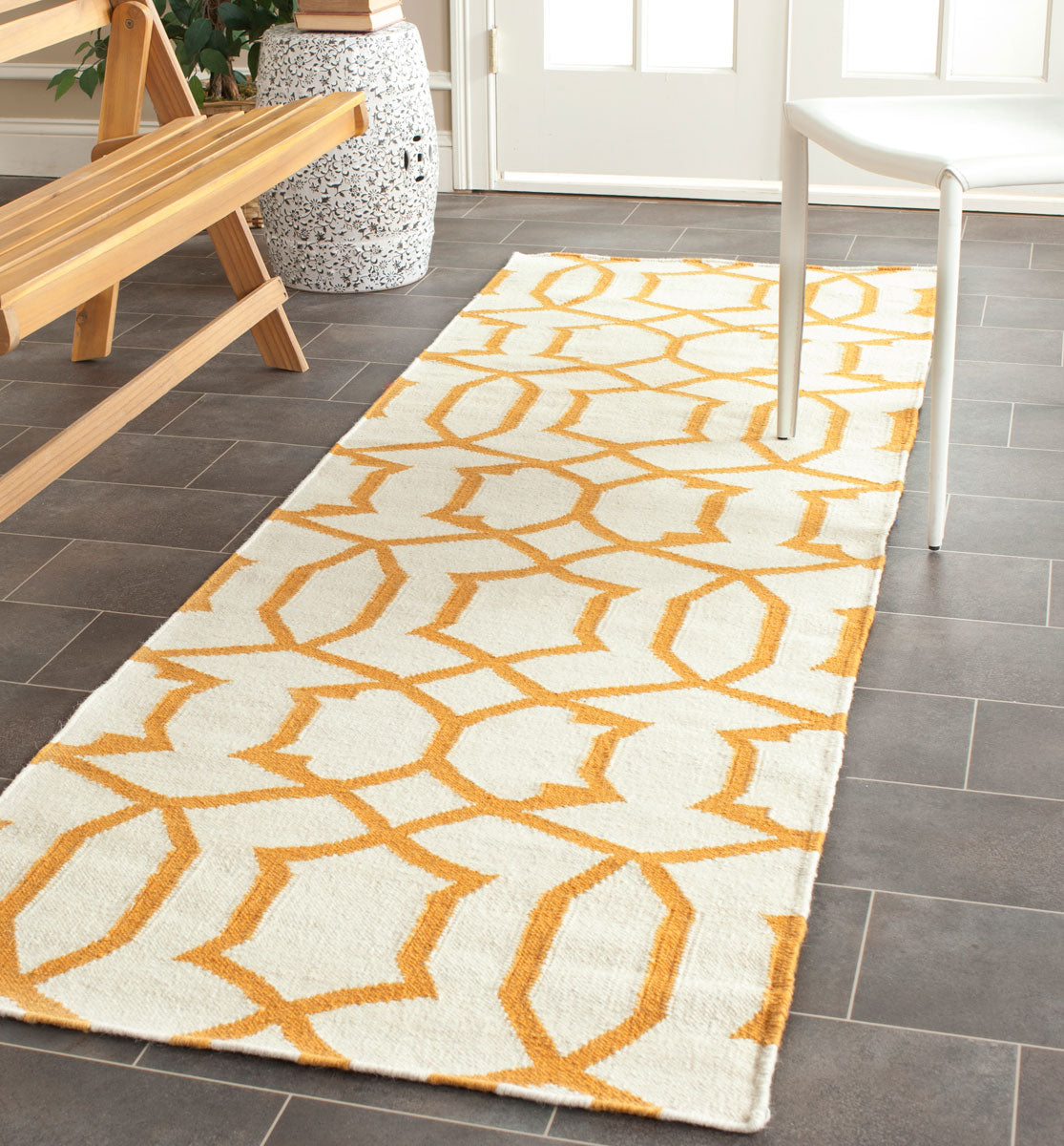 safavieh clearance dhurries dhu753c yellow rug