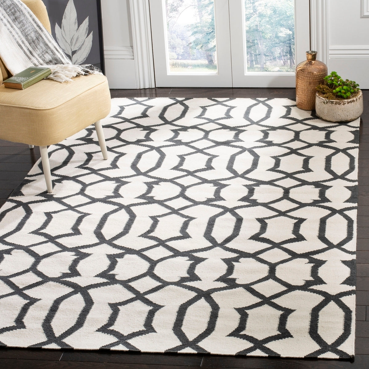 safavieh clearance dhurries dhu753d charcoal rug