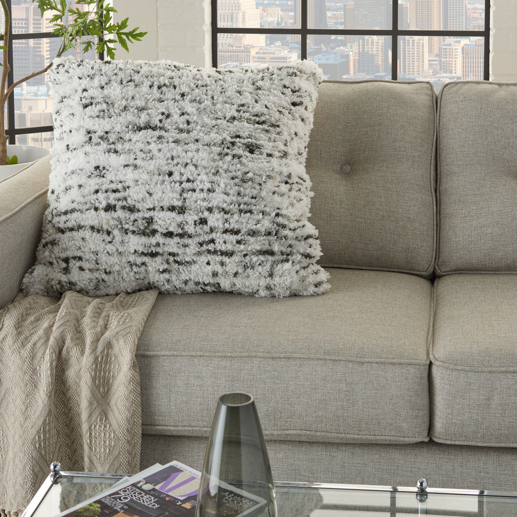 nourison life styles dl903 charcoal pillow