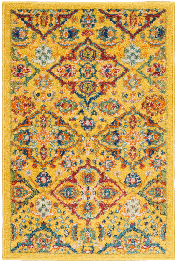 nourison allur alr03 yellow multicolor rug