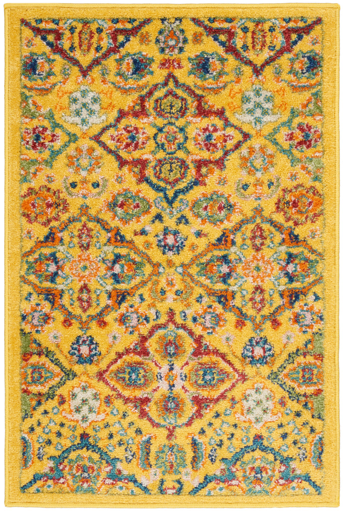 nourison allur alr03 yellow multicolor rug
