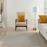nourison courtyard cou01 ivory charcoal rug