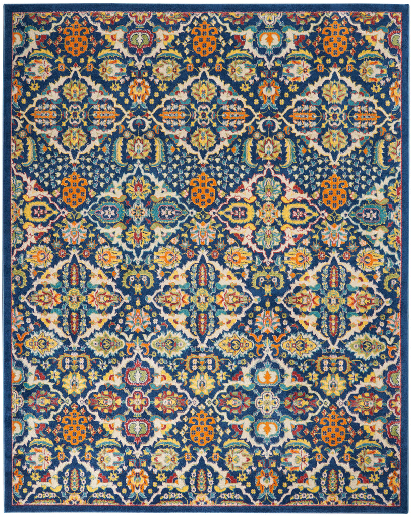 nourison allur alr03 navy multicolor rug