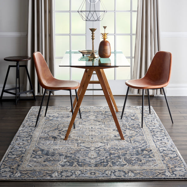 nourison moroccan celebration ki381 navy rug