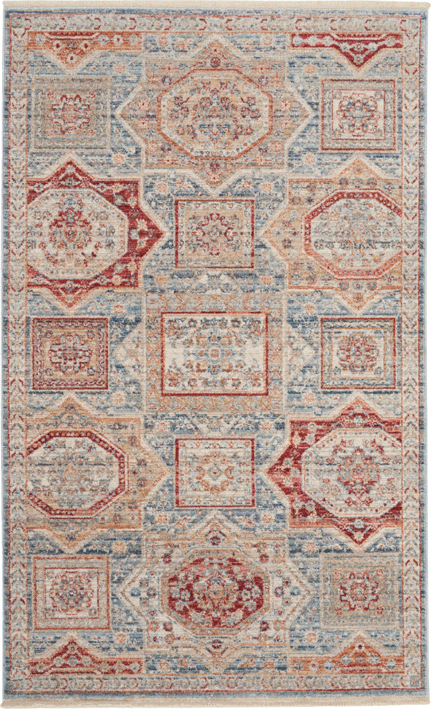 nourison homestead hms02 blue multicolor rug