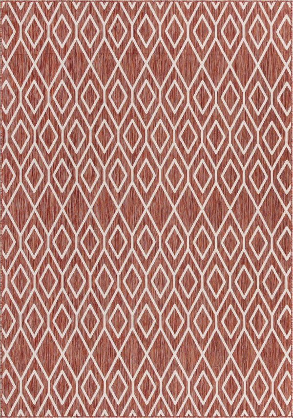 unique loom jill zarin outdoor turks and caicos rust red rug