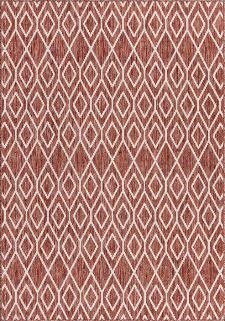 unique loom jill zarin outdoor turks and caicos rust red rug