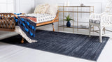 unique loom uptown madison avenue uptown  navy blue rug