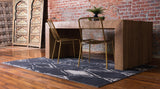 unique loom uptown carnegie hill uptown  navy blue rug