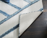 Anji Mountain Bamboo Rug, Co. Bell Bottom Blues AMB1120 Ivory Rug