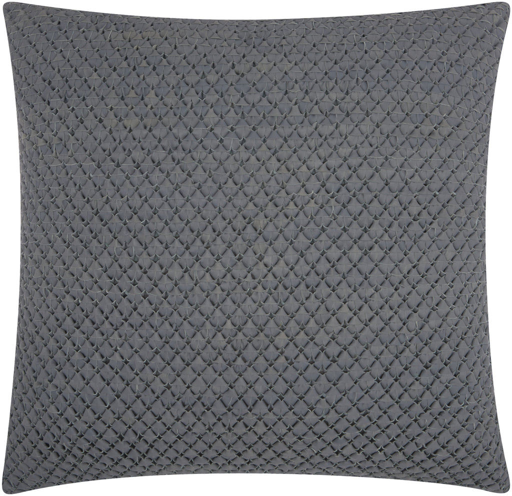 nourison couture nat hide pd280 grey pillow