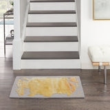 nourison prismatic prs19 grey gold rug
