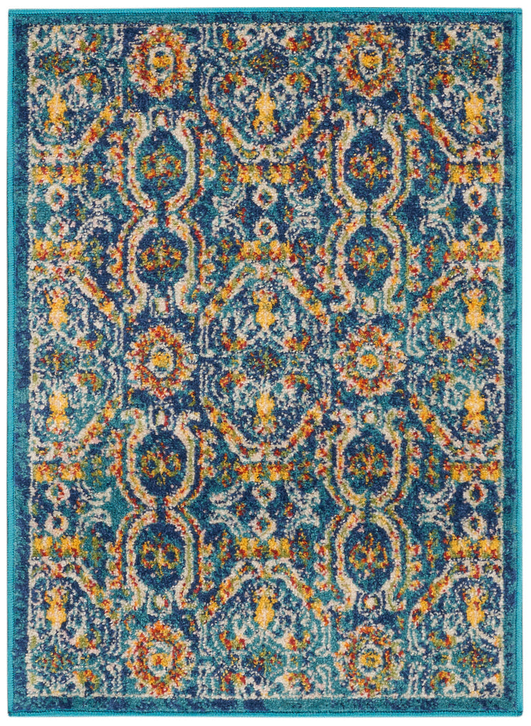 nourison allur alr05 blue multicolor rug