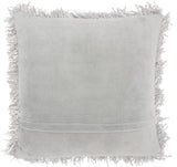 nourison shag tl050 lt grey pillow