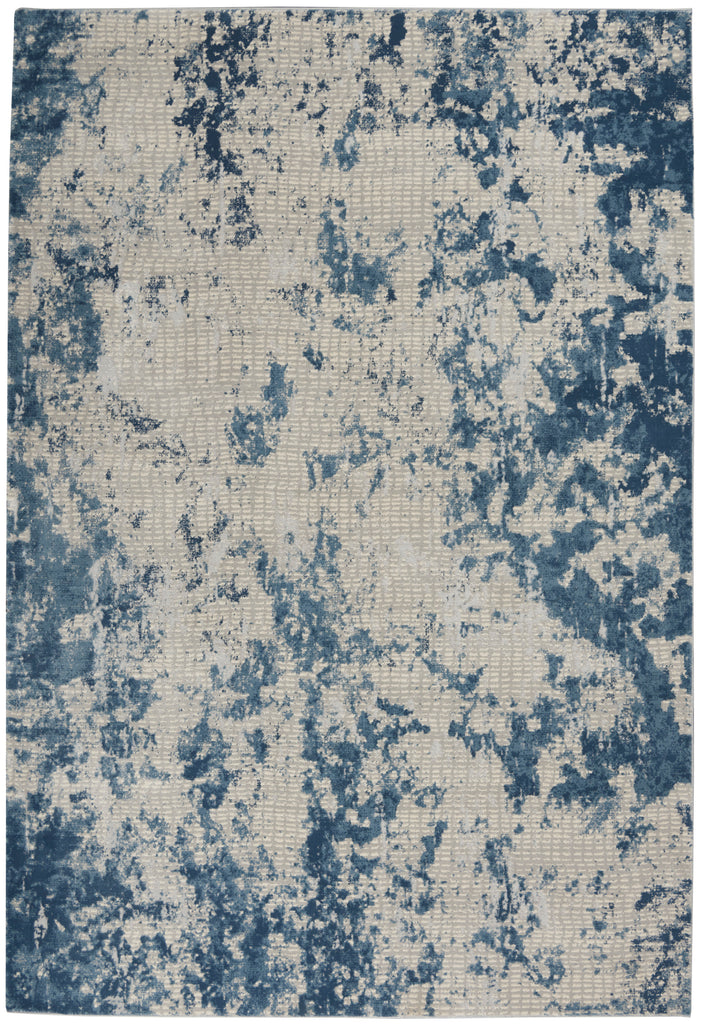 nourison rustic textures rus16 grey blue rug