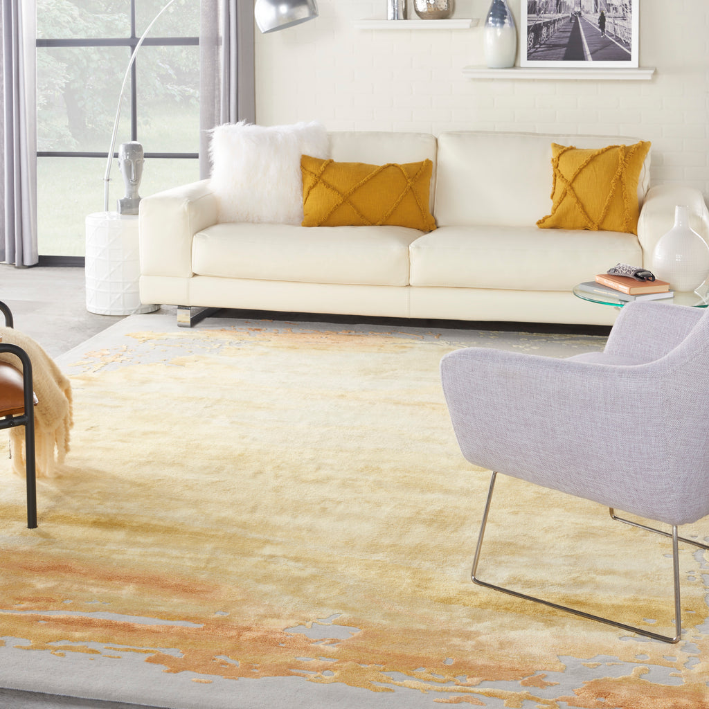 nourison prismatic prs19 grey gold rug