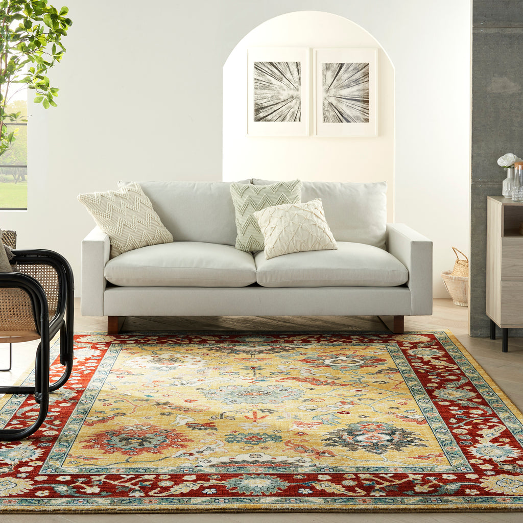 nourison parisa psa07 gold brick rug