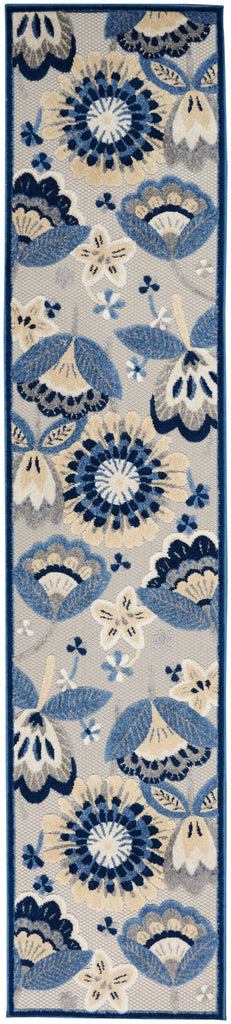 nourison aloha alh25 blue grey rug