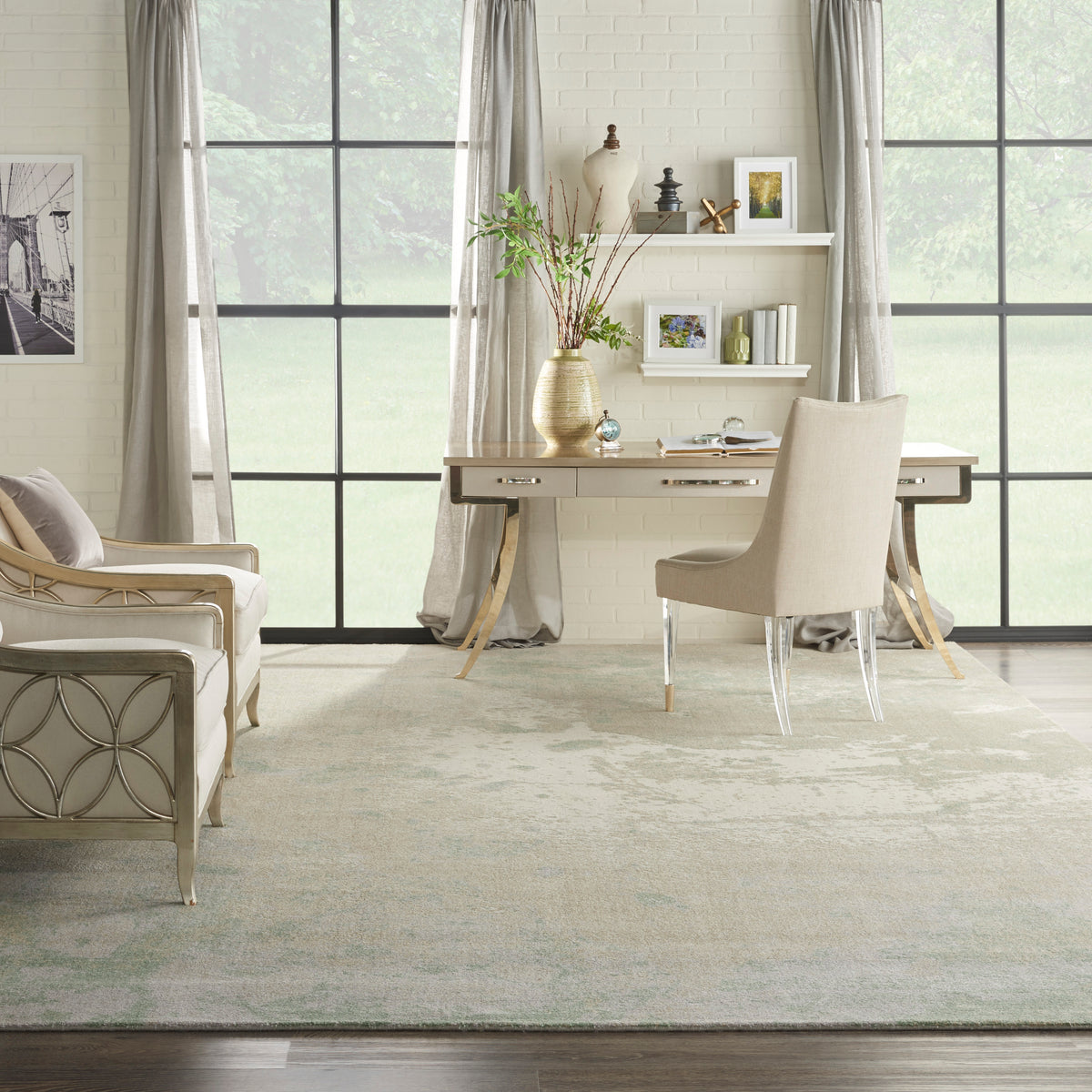 nourison twilight twi06 ivory green rug