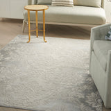 nourison elation etn03 ivory grey rug