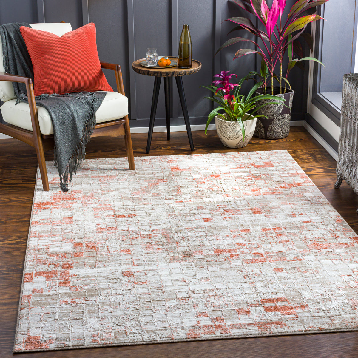 surya enfield enf 2303 burnt orange rug