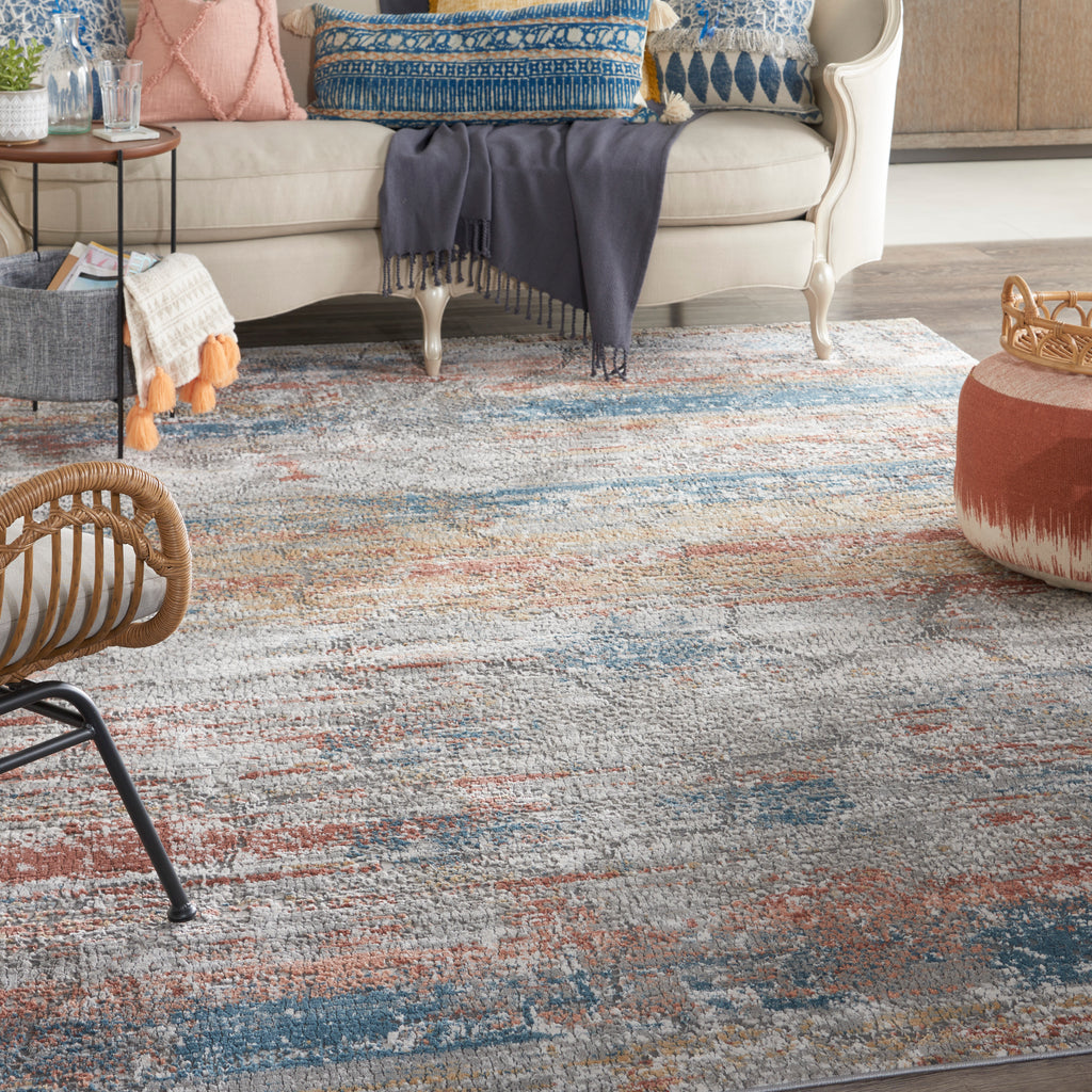nourison rustic textures rus11 multicolor rug