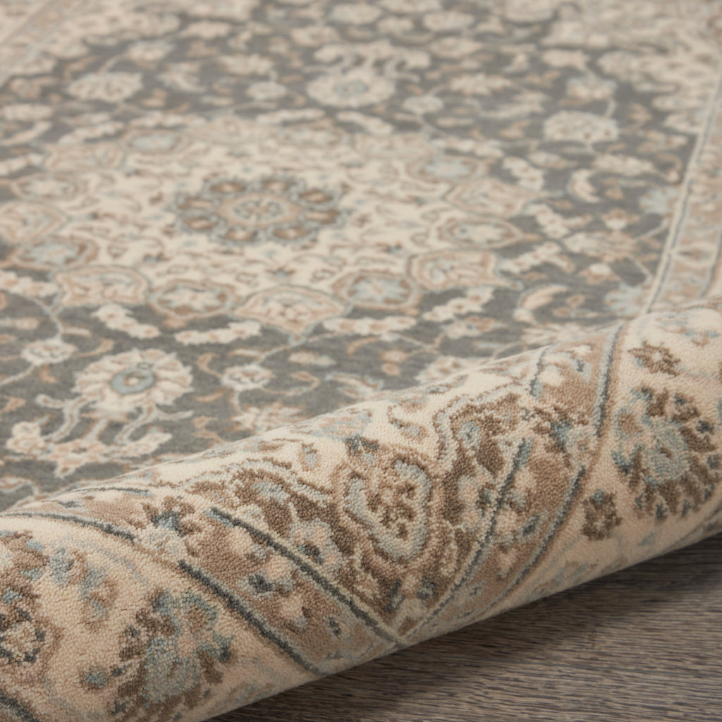 nourison living treasures li15 grey ivory rug