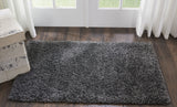 nourison malibu shag msg01 dark grey rug
