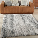 nourison dreamy shag drs01 ivory charcoal rug