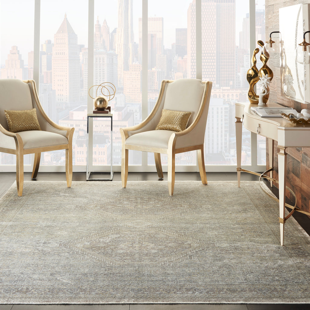 nourison starry nights stn04 cream grey rug