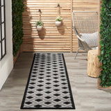 nourison aloha alh26 black white rug
