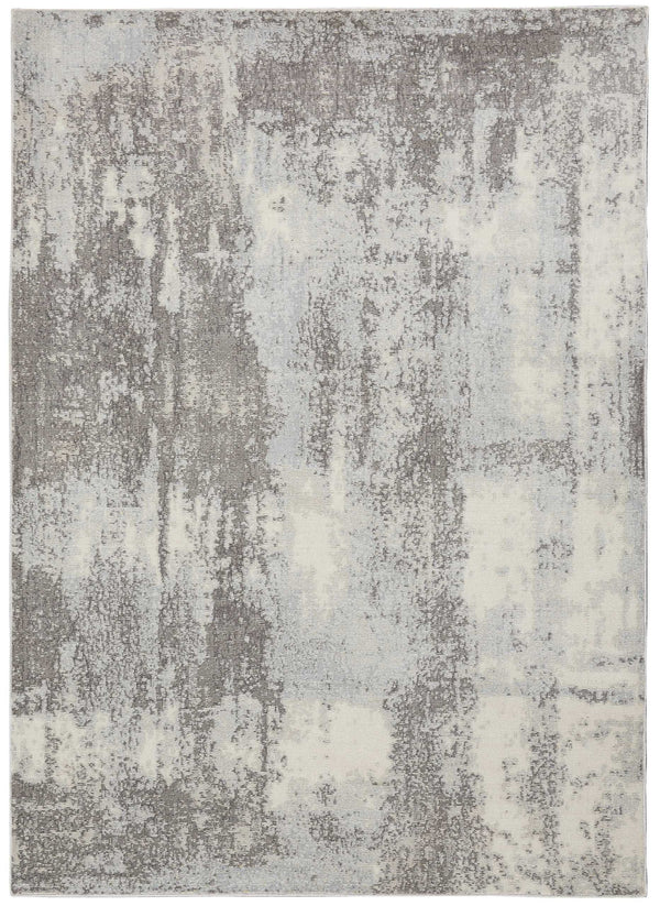 Nourison Etchings ETC02 Grey/Light Blue Rug