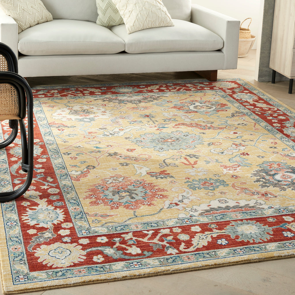 nourison parisa psa07 gold brick rug