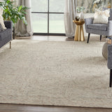 nourison interlock itl03 blue ivory rug