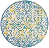 nourison aloha alh21 ivory blue rug