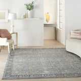 nourison silken allure stn10 grey navy rug