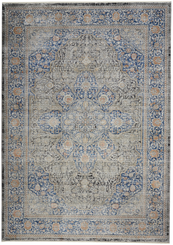 nourison silken allure stn07 blue rug